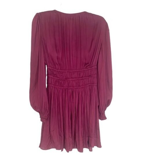 Maje Rianne Pleated Mini Dress Rose Magenta Size S NWT - Picture 6 of 15